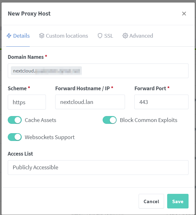 Assign domain and
server