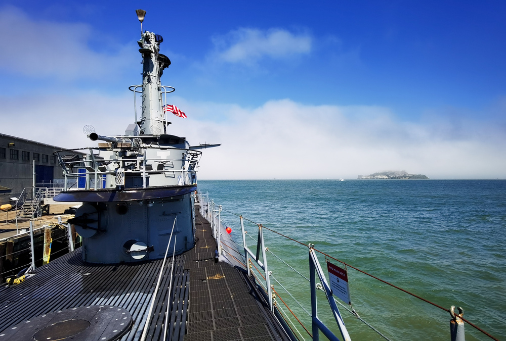 USS Pampanito and the Alcatraz Island